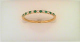 14K YG DIAMOND AND EMERALD RIN