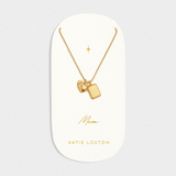 GOLD COATED MOM CHARM NECKLACE