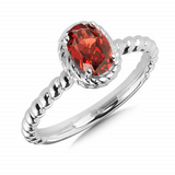 COLORE SS GARNET RING