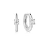 SILVER SOLITAIRE CZ EARRING