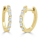 14KYG DIAMOND BAGUETTE EARRING