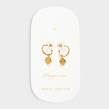 GOLD COATED HAPPINESS COIN EAR