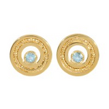 SS & YG PLATED BLUE TOPAZ TONA