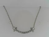 14KWG T-BAR NECKLACE (.12D)