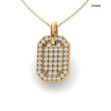 14KYG MINI DOG TAG .26CTW PEND