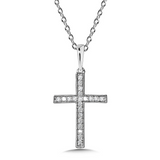 14KY DIA CROSS PENDANT
