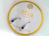 SS DANGLE EARRINGS WITH BLUE/Y