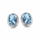 COLORE SS BLUE TOPAZ EARRING