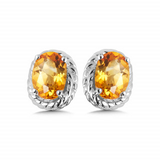 COLORE SS CITRINE EARRING