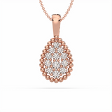 10KWG PEAR CLUSTER PENDANT, .1