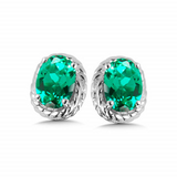 COLORE SS CR EME EARRING