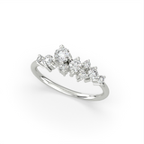 14K WG DIAMOND SCATTER RING 0.