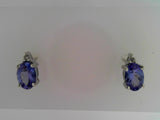 14KWG OVAL TANZANITE & DIA STU