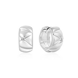 SILVER KISS HOOPS
