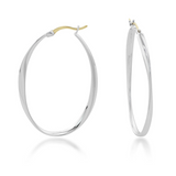 14K&SS HOOP-TWIST POL OVL