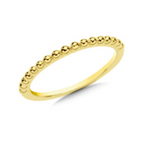 10K YG BEADED RING