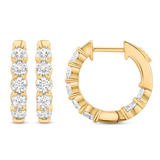 14K YG LAB CREATED DIA HOOP 3.