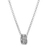 SS SPARKLE BARREL NECKLACE