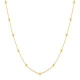 GOLD BEADED CHAIN NECKLACE