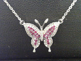 14KWG RUBY & DIAMOND BUTTERFLY