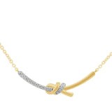 10K YG DIAMOND KNOT PENDANT 1/