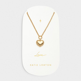 GOLD COATED LOVE HEART NECKLAC