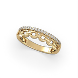 14K YG DIAMOND STACKABLE BAND