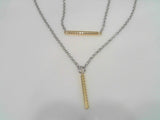 SS & YGP BAR NON NECKLACE