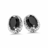 COLORE SS ONYX EARRING