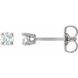 14K White 1/5 CTW Natural Diamond Earrings
