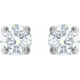 14K White 1/5 CTW Natural Diamond Earrings
