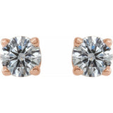 14K Rose 1/4 CTW Natural Diamond Stud Earrings