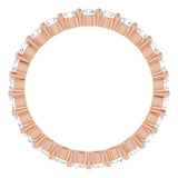 14K Rose 3/4 CTW Natural Diamond Eternity Band Size 4