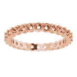 14K Rose Eternity Band Mounting Size 5