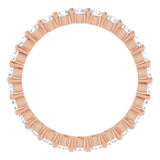 14K Rose 7/8 CTW Natural Diamond Eternity Band Size 5.5