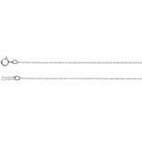 14K White .75 mm Rope 24