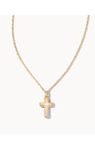 CROSS PNDNT NCK GOLD WHITE OPA