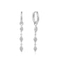 SILVER PAVE SPARKLE DROP HUGGI