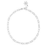 FLEUR CHAIN NECKLACE SILVER