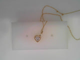 14KYG CLUSTER HEART PENDANT .0