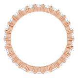 14K Rose 3/4 CTW Lab-Grown Diamond Eternity Band Size 7