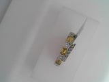 14K WG YELLOW SAPPHIRE & DIAMO