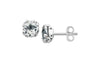 SS 7MM ROUND WHITE TOPAZ STUDS