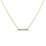 14KYG SMALL BAR NECKLACE