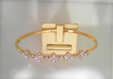 14K YG DIA FLEXI BANGLE 5/8CTW