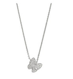 PLAT FINISH SS BUTTERFLY NECKL