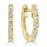 14KYG DIAMOND HUGGIE EARRINGS,