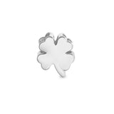 Platinum Finish Sterling Silver Clover Charm