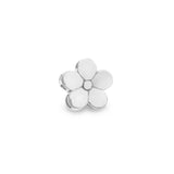 Platinum Finish Sterling Silver Flower Charm