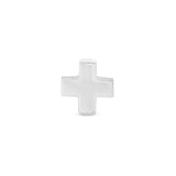 Platinum Finish Sterling Silver Plus Sign Charm